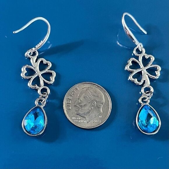 BAN Ice Blue Teardrop Dangles - Picture 12 of 14